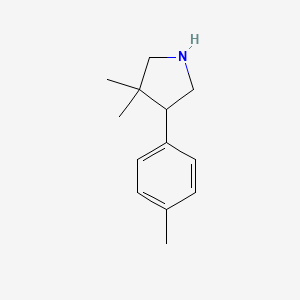 B1432602 3,3-Dimethyl-4-(p-tolyl)pyrrolidine CAS No. 1784325-91-2