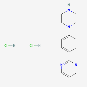 molecular formula C14H18Cl2N4 B1432604 2-(4-(哌嗪-1-基)苯基)嘧啶二盐酸盐 CAS No. 1427195-19-4