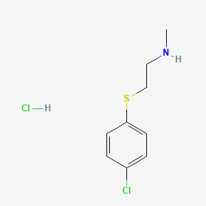 molecular formula C9H13Cl2NS B1432605 2-((4-氯苯基)硫代)-N-甲基乙胺盐酸盐 CAS No. 115334-99-1