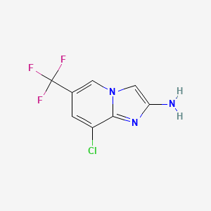 molecular formula C8H5ClF3N3 B1432614 8-氯-6-(三氟甲基)咪唑并[1,2-a]吡啶-2-胺 CAS No. 1519599-84-8