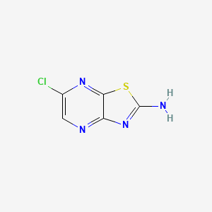 molecular formula C5H3ClN4S B1432615 6-氯噻唑并[4,5-b]吡嗪-2-胺 CAS No. 1440427-74-6