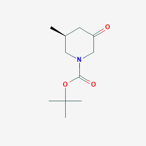 molecular formula C11H19NO3 B1432617 (S)-叔丁基 3-甲基-5-氧代哌啶-1-羧酸酯 CAS No. 1601475-89-1