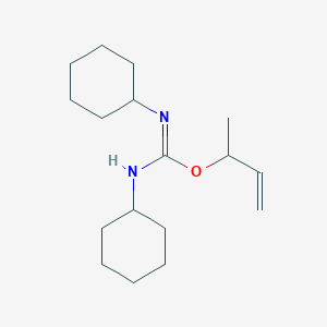 B14326282 But-3-en-2-yl N,N'-dicyclohexylcarbamimidate CAS No. 102859-99-4