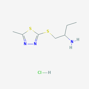 1-((5-Methyl-1,3,4-thiadiazol-2-yl)thio)butan-2-amine hydrochloride