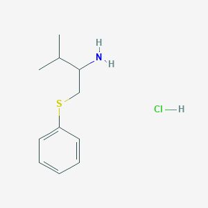 molecular formula C11H18ClNS B1432659 3-Methyl-1-(phenylthio)butan-2-amine hydrochloride CAS No. 1864057-36-2