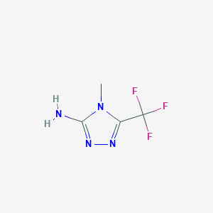 molecular formula C4H5F3N4 B1432665 4-甲基-5-(三氟甲基)-4H-1,2,4-三唑-3-胺 CAS No. 1547010-07-0