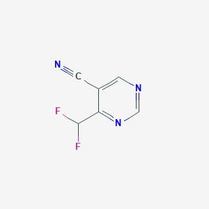 B1432668 4-(Difluoromethyl)pyrimidine-5-carbonitrile CAS No. 1427195-45-6