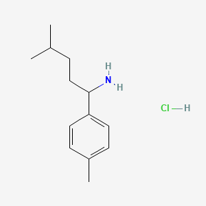 B1432681 4-Methyl-1-(p-tolyl)pentan-1-amine hydrochloride CAS No. 1864058-46-7