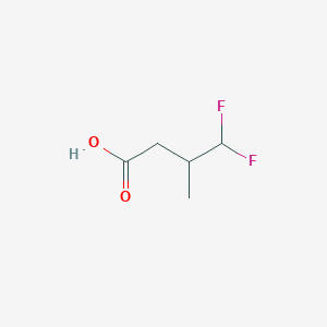 molecular formula C5H8F2O2 B1432691 4,4-二氟-3-甲基丁酸 CAS No. 1785096-82-3