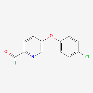 molecular formula C12H8ClNO2 B1432703 5-(4-Chlorophenoxy)pyridine-2-carbaldehyde CAS No. 97121-21-6