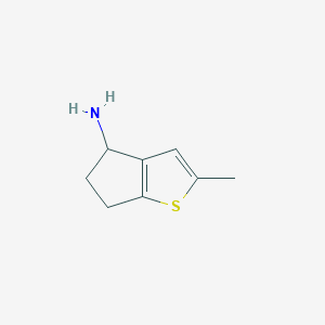 molecular formula C8H11NS B1432709 2-methyl-4H,5H,6H-cyclopenta[b]thiophen-4-amine CAS No. 1513420-35-3