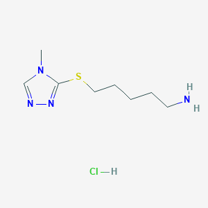5-((4-methyl-4H-1,2,4-triazol-3-yl)thio)pentan-1-amine hydrochloride