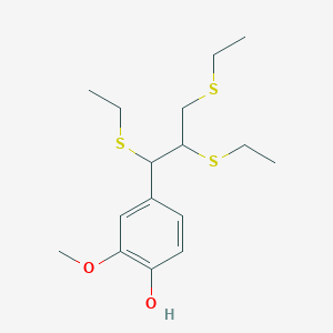 2-Methoxy-4-[1,2,3-tris(ethylsulfanyl)propyl]phenol