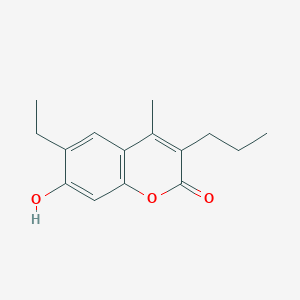 6-Ethyl-7-hydroxy-4-methyl-3-propyl-2H-1-benzopyran-2-one