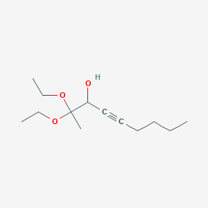 2,2-Diethoxynon-4-YN-3-OL