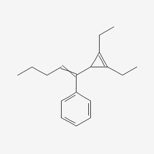 molecular formula C18H24 B14327332 [1-(2,3-Diethylcycloprop-2-en-1-yl)pent-1-en-1-yl]benzene CAS No. 108191-53-3