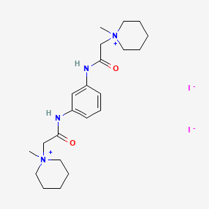 Piperidinium, 1,1'-(m-phenylenebis(iminocarbonylmethylene))bis(1-methyl-, diiodide