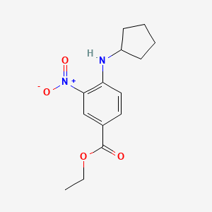 molecular formula C14H18N2O4 B1432735 Ethyl 4-(cyclopentylamino)-3-nitrobenzoate CAS No. 885312-78-7