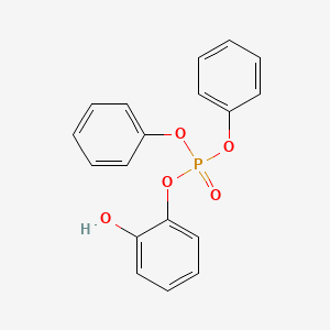 molecular formula C18H15O5P B14327373 2-Hydroxyphenyl diphenyl phosphate CAS No. 102802-90-4