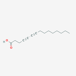 molecular formula C15H22O2 B14327398 Pentadeca-4,6-diynoic acid CAS No. 110408-08-7