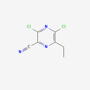 molecular formula C7H5Cl2N3 B1432742 3,5-Dichloro-6-ethylpyrazine-2-carbonitrile CAS No. 1254055-46-3