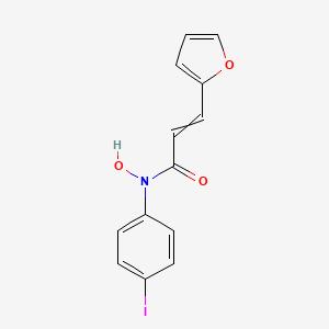 molecular formula C13H10INO3 B14327431 3-(Furan-2-YL)-N-hydroxy-N-(4-iodophenyl)prop-2-enamide CAS No. 110606-23-0