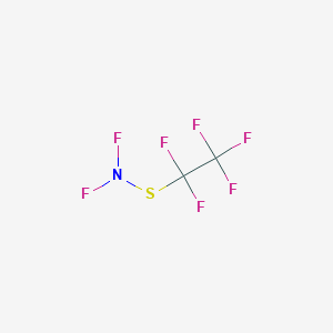 molecular formula C2F7NS B14327483 Difluoro[(pentafluoroethyl)sulfanyl]amine CAS No. 111615-97-5