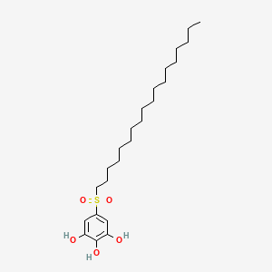 5-(Octadecane-1-sulfonyl)benzene-1,2,3-triol