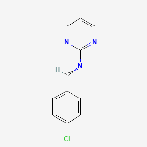 1-(4-Chlorophenyl)-N-(pyrimidin-2-yl)methanimine