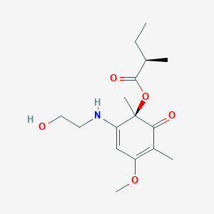 molecular formula C16H25NO5 B14327509 Wasabidienone E CAS No. 100905-88-2