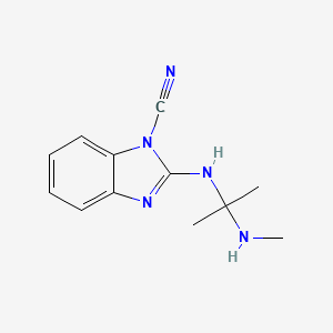 1H-Benzimidazole-1-carbonitrile, 2-((1-methyl-1-(methylamino)ethyl)amino)-