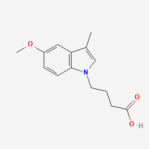 molecular formula C14H17NO3 B14327547 4-(5-Methoxy-3-methyl-1H-indol-1-yl)butanoic acid CAS No. 105664-56-0