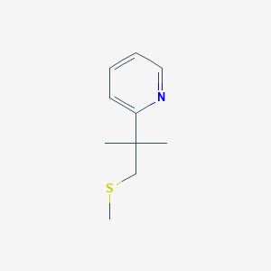 molecular formula C10H15NS B14327554 Pyridine, 2-[1,1-dimethyl-2-(methylthio)ethyl]- CAS No. 103905-23-3