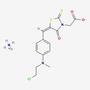 3-Thiazolidineacetic acid, 5-((4-((2-chloroethyl)methylamino)phenyl)methylene)-4-oxo-2-thioxo-, ammonium salt