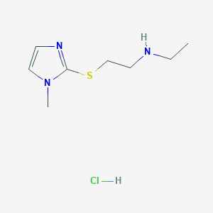 N-ethyl-2-((1-methyl-1H-imidazol-2-yl)thio)ethan-1-amine hydrochloride