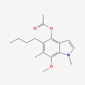 (5-Butyl-7-methoxy-1,6-dimethyl-indol-4-yl) acetate