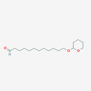 molecular formula C17H32O3 B14327601 12-[(Oxan-2-yl)oxy]dodecanal CAS No. 106484-80-4