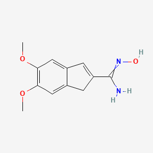 molecular formula C12H14N2O3 B14327604 N'-hydroxy-5,6-dimethoxy-1H-indene-2-carboximidamide CAS No. 106648-11-7