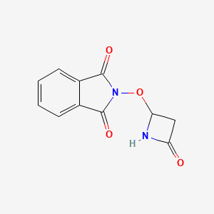 molecular formula C11H8N2O4 B14327611 2-[(4-Oxoazetidin-2-yl)oxy]-1H-isoindole-1,3(2H)-dione CAS No. 104160-47-6