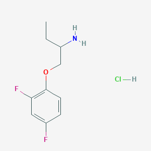 molecular formula C10H14ClF2NO B1432763 1-(2,4-二氟苯氧基)丁-2-胺盐酸盐 CAS No. 1864064-43-6