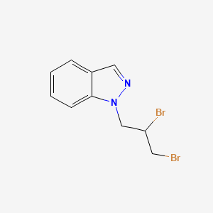 molecular formula C10H10Br2N2 B14327633 1-(2,3-Dibromopropyl)-1H-indazole CAS No. 110108-50-4