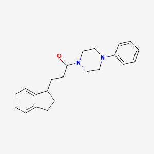 3-(2,3-Dihydro-1H-inden-1-yl)-1-(4-phenylpiperazin-1-yl)propan-1-one