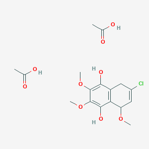 Acetic acid;7-chloro-2,3,5-trimethoxy-5,8-dihydronaphthalene-1,4-diol