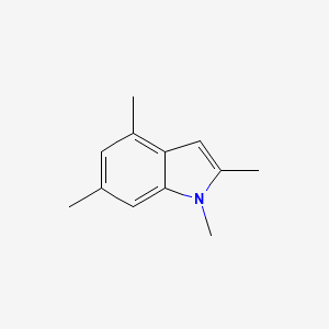 molecular formula C12H15N B14327646 1H-Indole, 1,2,4,6-tetramethyl- CAS No. 97799-86-5