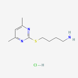 4-((4,6-Dimethylpyrimidin-2-yl)thio)butan-1-amine hydrochloride