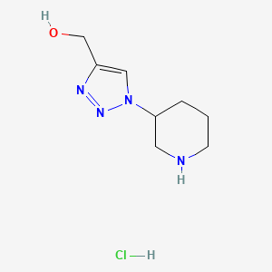 (1-(piperidin-3-yl)-1H-1,2,3-triazol-4-yl)methanol hydrochloride