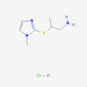 2-((1-methyl-1H-imidazol-2-yl)thio)propan-1-amine hydrochloride