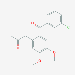 2-Propanone, 1-[2-(3-chlorobenzoyl)-4,5-dimethoxyphenyl]-