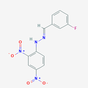 B143277 N-[(E)-(3-Fluorophenyl)methylideneamino]-2,4-dinitroaniline CAS No. 346-61-2