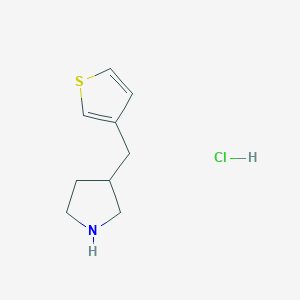 molecular formula C9H14ClNS B1432770 3-(Thiophen-3-ylmethyl)pyrrolidine hydrochloride CAS No. 1864056-14-3